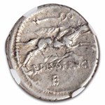 Roman Republic AR Denarius Piso Frugi (90 BC) VF NGC (Cr-340/1)