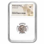 Roman Republic AR Denarius Piso Frugi (90 BC) VF NGC (Cr-340/1)