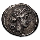 Roman Republic AR Denarius Pomponius Musa (50 BC) VF (Cr-410/10)