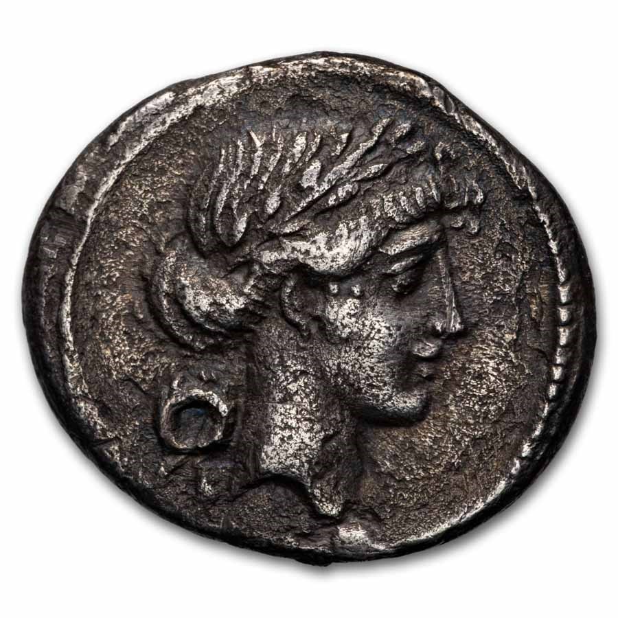 Roman Republic AR Denarius Pomponius Musa (50 BC) VF (Cr-410/10)