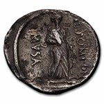 Roman Republic AR Denarius Pomponius Musa (50 BC) VF (Cr-410/10)