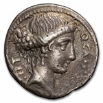 Roman Republic AR Denarius Q. Cassius (55 BC) Ch VF (Cr-428/1)