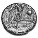 Roman Republic AR Denarius Q. Cassius (55 BC) VF (Cr-428/3)