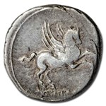 Roman Republic AR Denarius Q Titius (90 BC) VF (Crawford 341/1)