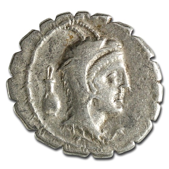 Roman Republic AR Denarius Serratus (79 BC) Ch XF (Cr-384/1) Roman Republic AR Denarius Serratus (79 BC) Ch XF (Cr-384/1)