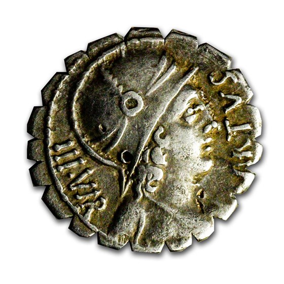 Roman Republic AR Denarius Serratus M. Aquillius (71 BC) VF Roman Republic AR Denarius Serratus M. Aquillius (71 BC) VF