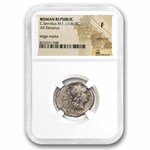 Roman Republic AR Denarius Servilius (136 BC) F NGC (Cr-239/1)
