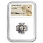 Roman Republic AR Denarius Servilius (136 BC) VF NGC (Cr-239/1)