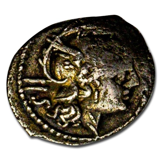 Roman Republic AR Sestertius (211 BC) VF (Crawford-44/7) Roman Republic AR Sestertius (211 BC) VF (Crawford-44/7)