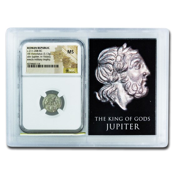 Roman Republic AR Victoriatus (211-208 BC) MS NGC (Vault) Roman Republic AR Victoriatus (211-208 BC) MS NGC (Vault)