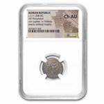 Roman Republic AR Victoriatus (c. 211-208 BC) Ch AU NGC
