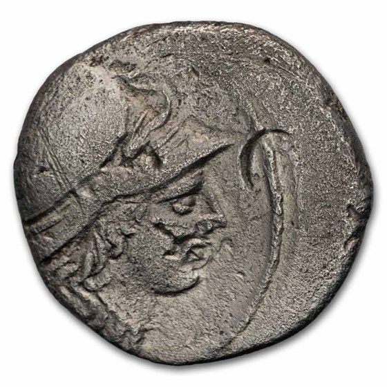 Roman Republic Denarius c. 46 BC T. Carisius Ch VF (Cr 464/3c)