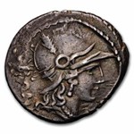 Roman Republic Denarius c. 46 BC T. Carisius VF (Cr 464/3c)