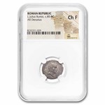 Roman Republic Denarius Julius Bursio 85 BC Ch F NGC (Cr-352/1)