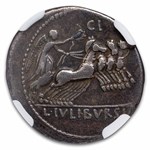 Roman Republic Denarius Julius Bursio 85 BC VF NGC (Cr-352/1)
