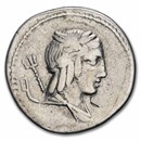 Roman Republic Denarius L. Julius Bursio (85 BC) Fine (Cr-352/1c)