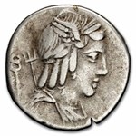 Roman Republic Denarius L. Julius Bursio 85 BC VF (Cr-352/1c)