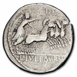 Roman Republic Denarius L. Julius Bursio 85 BC VF (Cr-352/1c)