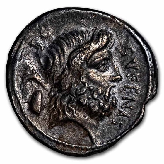 Roman Republic Denarius M. Nonius Sufenas (c. 59/57 BC) Ch VF Roman Republic Denarius M. Nonius Sufenas (c. 59/57 BC) Ch VF