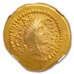 Roman Republic Gold Aureus Julius Caesar (44 BC) Ch XF NGC