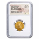 Roman Republic Gold Aureus Julius Caesar (44 BC) Ch XF NGC