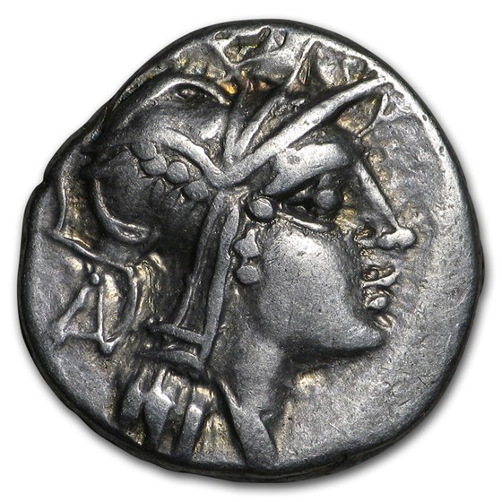 Roman Republic Silver AR Denarius D. Silanus (91 BC) VF Cr-337/3 Roman Republic Silver AR Denarius D. Silanus (91 BC) VF Cr-337/3