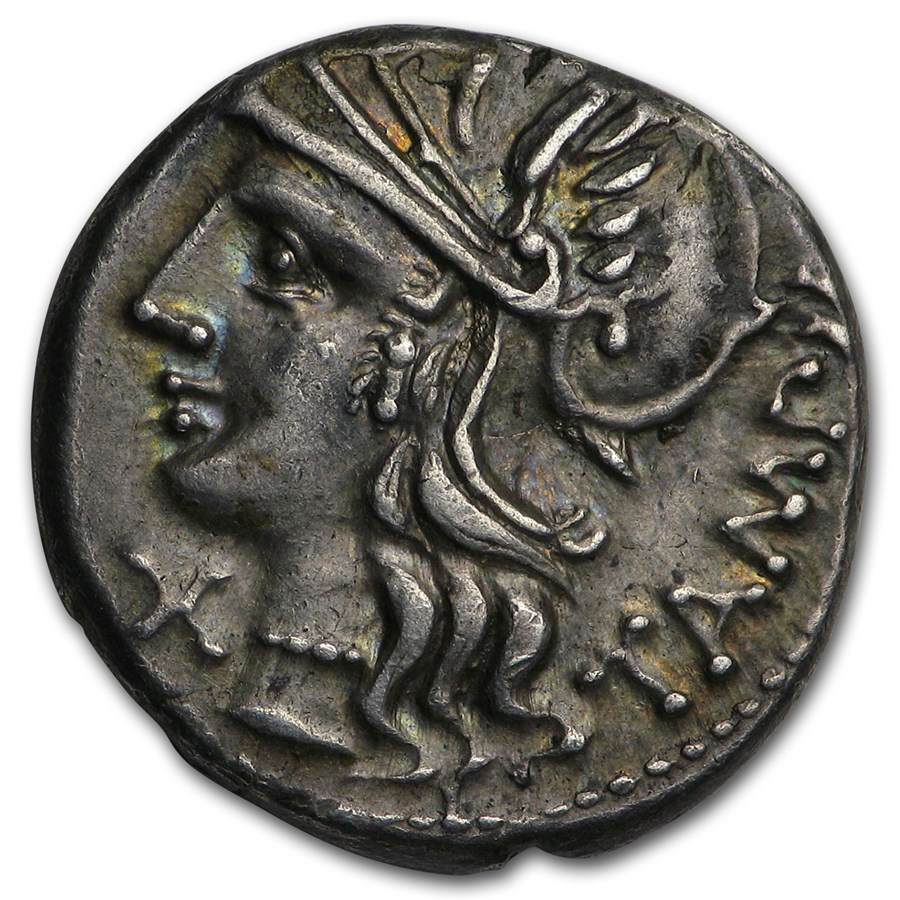 Roman Republic Silver AR Denarius M. Baebius (C.137 BC) CH XF