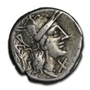 Roman Republic Silver AR Denarius M. Carbo (C.122 BC) Ch FIne