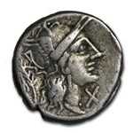 Roman Republic Silver AR Denarius M. Carbo (C.122 BC) Ch FIne