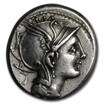 Roman Republic Silver Denarius (111-110 BC) VF (Cr-299/1a)