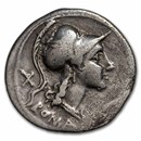 Roman Republic Silver Denarius (115-114 BC) VF (Crawford 287/1)