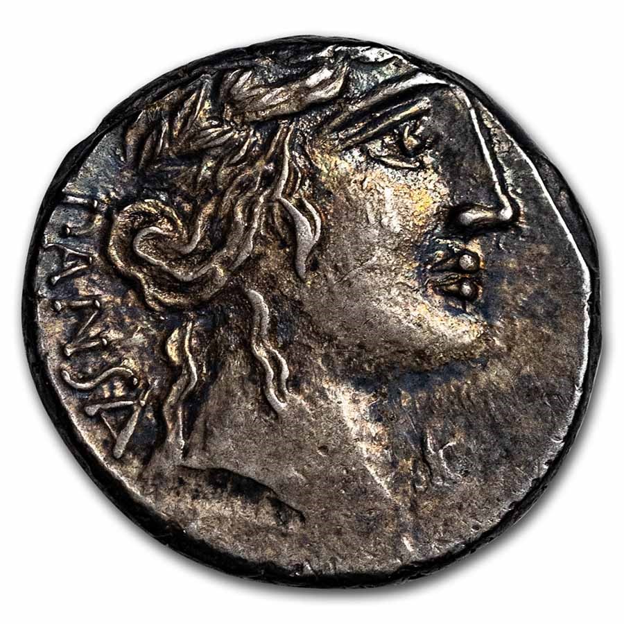 Roman Republic Silver Denarius C. Vibius Pansa (90 BC) Ch VF