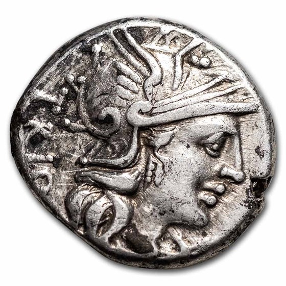 Roman Republic Silver Denarius Cn. Lucretius 136 BC XF (Cr-237/1) Roman Republic Silver Denarius Cn. Lucretius 136 BC XF (Cr-237/1)