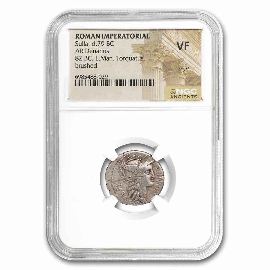Roman Republic Silver Denarius Sulla (79 BC) VF NGC (Cr-367)