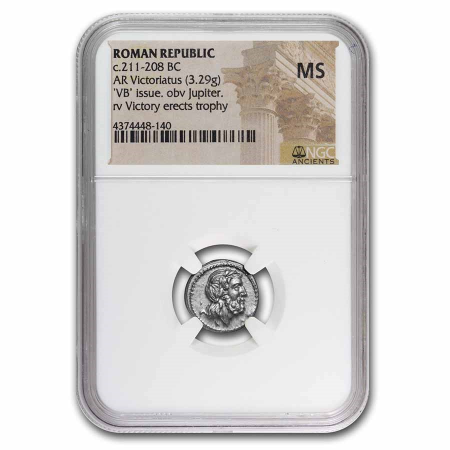 Roman Republic-VB AR Victoriatus (c 211-208 BC) MS NGC (Cr-95/1b)