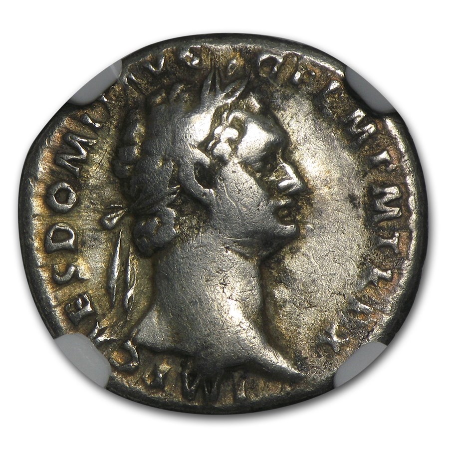 Roman Silver Denarii Emperor Domitian (81-96 AD) VF NGC