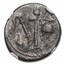 Roman Silver Denarius Caesar Elephant (49-48 BC) XF NGC