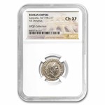 Roman Silver Denarius Caracalla (198-217 AD) Ch XF NGC (Random)