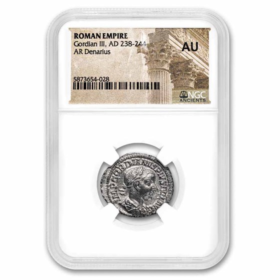 Roman Silver Denarius Emp. Gordian III (238-244 AD) AU NGC Roman Silver Denarius Emp. Gordian III (238-244 AD) AU NGC