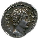 Roman Silver Denarius Emperor Augustus (27 BC-14 AD) AU NGC Roman Silver Denarius Emperor Augustus (27 BC-14 AD) AU NGC