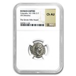 Roman Silver Denarius Emperor Caracalla (198-217 AD) CH AU NGC