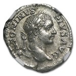 Roman Silver Denarius Emperor Caracalla (198-217 AD) CH AU NGC