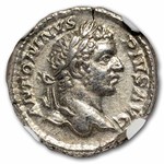 Roman Silver Denarius Emperor Caracalla (198-217 AD) Ch-VF NGC