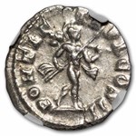 Roman Silver Denarius Emperor Caracalla (198-217 AD) Ch-VF NGC