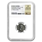Roman Silver Denarius Emperor Commodus (177-192 AD) VF NGC