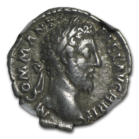 Roman Silver Denarius Emperor Commodus (177-192 AD) VF NGC
