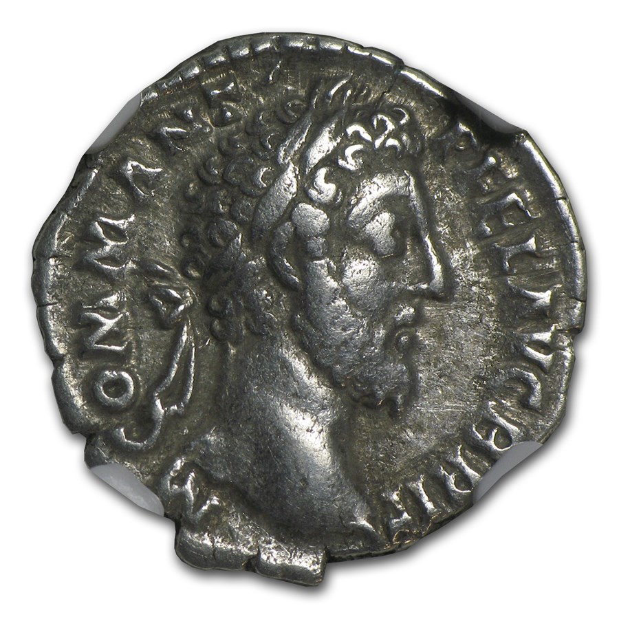 Roman Silver Denarius Emperor Commodus (177-192 AD) VF NGC