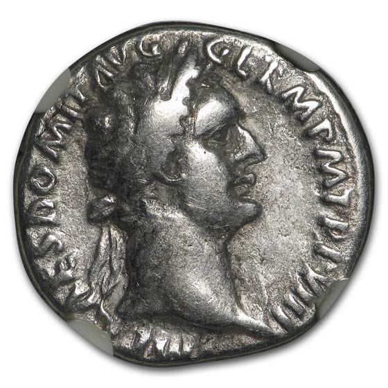 Roman Silver Denarius Emperor Domitian (81-96 AD) Ch Fine NGC Roman Silver Denarius Emperor Domitian (81-96 AD) Ch Fine NGC