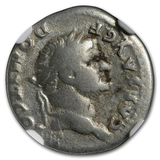 Roman Silver Denarius Emperor Domitian (81-96 AD) Fine NGC Roman Silver Denarius Emperor Domitian (81-96 AD) Fine NGC