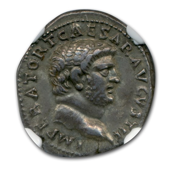 Roman Silver Denarius Emperor Titus (79-81 AD) Ch XF* NGC Roman Silver Denarius Emperor Titus (79-81 AD) Ch XF* NGC